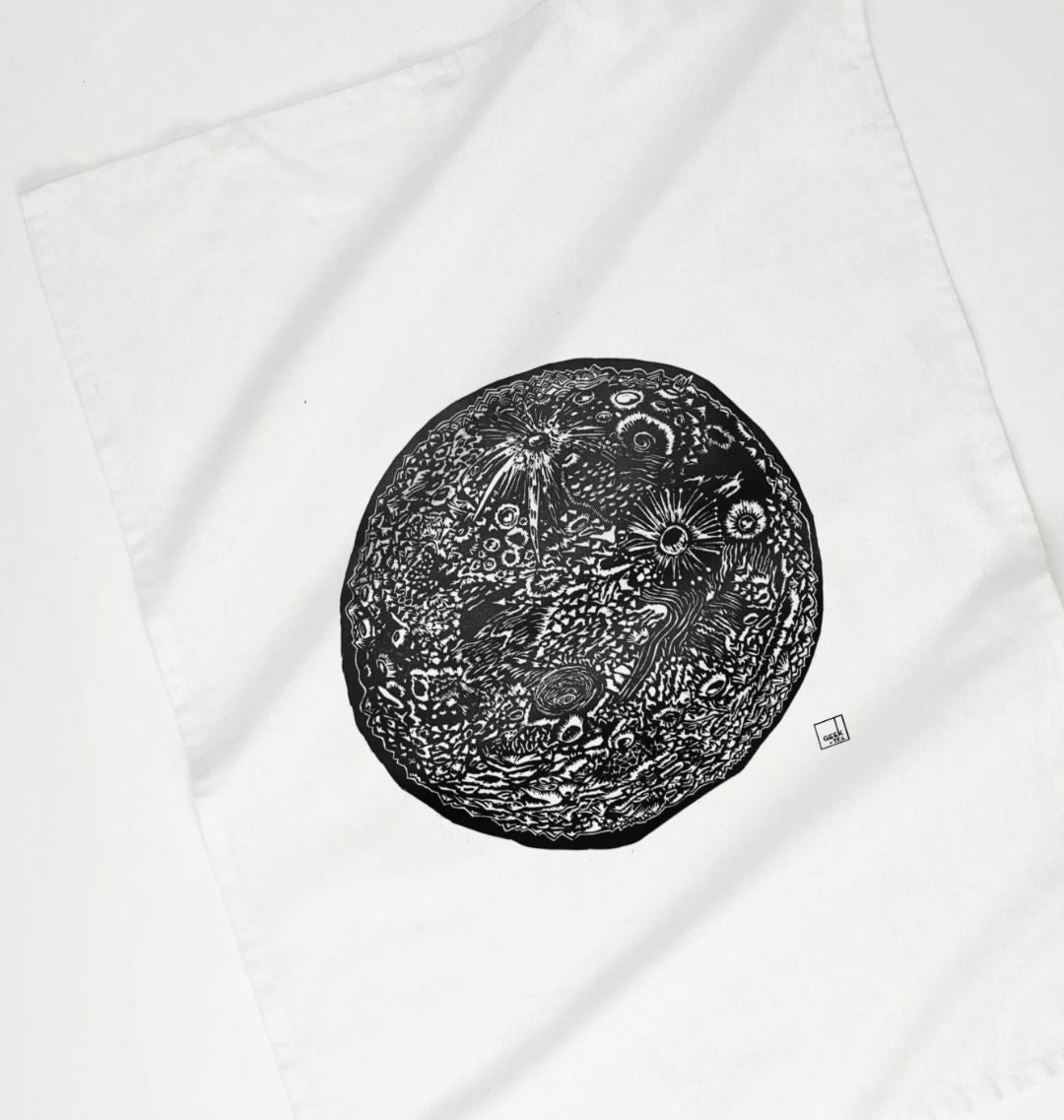Moon Crater | Organic Cotton Tea Towel | Geek+Tea